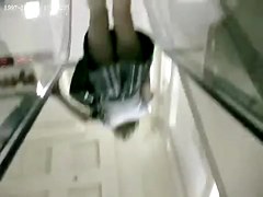 Nice legs on the escalator