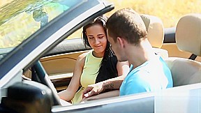 Nicole waits for the bus and gets picked up by a horny dude