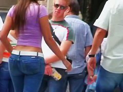 Non-nude street video of an insanely sexy girl