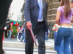 Non-nude street video of an insanely sexy girl