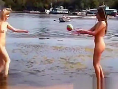 Nude Beach - Two Sweet Little Tits teens 18+