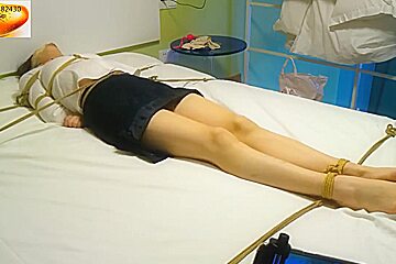 Office Lady Bound On Bed