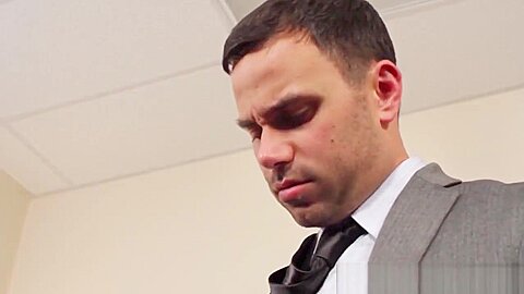 Office hunk assfucked after blowjob