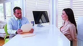 Office masturbation session ends with unexpected shagging