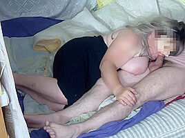 Old Bbw With Big Tits Did A Good Blowjob And Framed Her Ass For Anal Sex