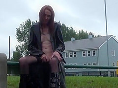 Old Brazens public flashing and daring granny exposing pussy