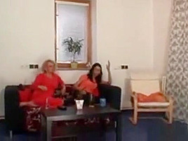 Old bag blackmails Step son in law to sex and wife catches them