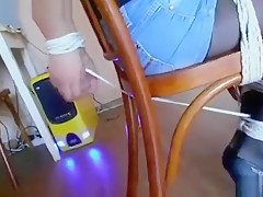 Olga selfbondage on chair
