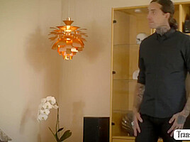 On The Couch - Tall Skinny Ts Analed By Her New Lover