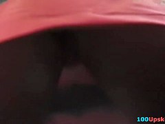One of the sexy upskirt videos presents girl in the bus