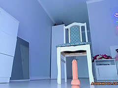 Orgasm Asian Cowgirl Is Riding On Her Dildo