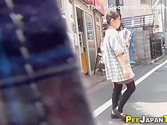 Oriental teen 18+ Piss Public