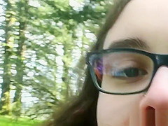 420 Outdoor Adventure! Public Blowjob, Creamy Bating, and Cum Walk!