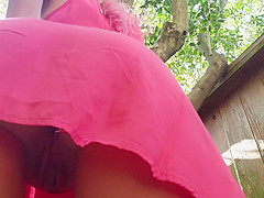 Outdoor Upskirt Pussy Spread Nadialayne