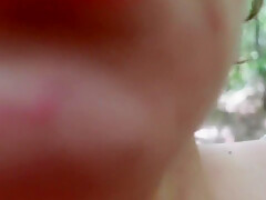 Outdoors In The Forest The Selvaggia Gets Cum And Then Tastes It