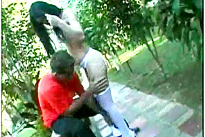 Outside Poking With A Personable Shemale