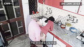 Owner And Maid Caught In Kitchen Blowjob And Hard Fuck