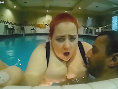 Paleandbrown - End Of The Night In The Pool Fingering And Tits Out