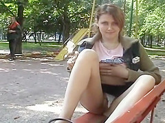 Park bench upskirt