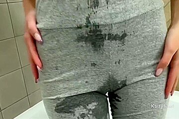 Pee Right In Shorts Wet Pussy Ass And Legs