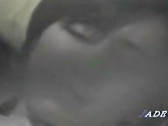 Peeping window movie in which an asian whore masturbates