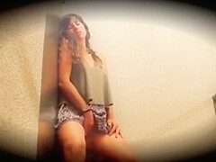 Peggy Fingering In The Stairwell