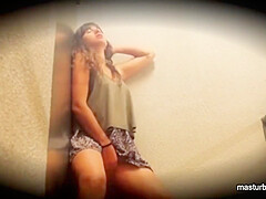 Peggy Fingering In The Stairwell