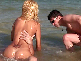 Perfect Blond Nasty Mermaid Have Sex Fun With Two Friends On Beach And Lake - FemdomSex