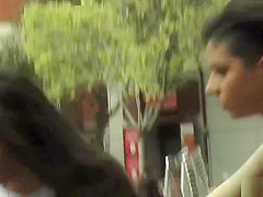 Petite dark haired slut banged in public bar
