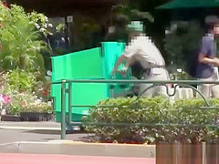 Petite japanese florist pussyfucked in store