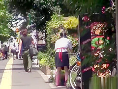 Petite japanese florist pussyfucked in store