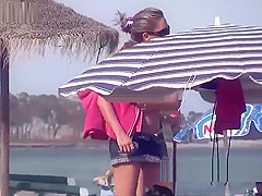 Pierced Nipples Hot Shaved Pussy Nudist Female Beach