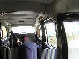 Pink hair babe anal fucked in taxi