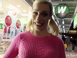 Pissing Myself Waiting for the Train! Cheeky Chessie Kay for UK-Flashers