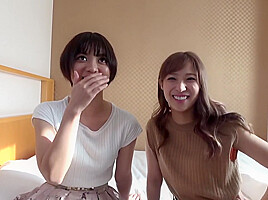 Playing private parts show and tell with two Japanese wives