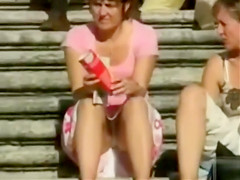 Plenty of public upskirts in video