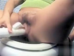 Plump granny satisfies her sexual needs with a toy