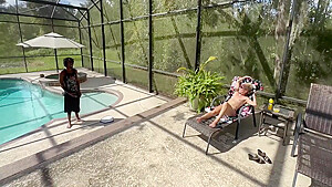 Pool Boy Catches Bosses Wife Topless Sunbathing 6 Min
