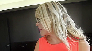 Pov busty teen 18+ gobbles dick