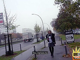 Public Euro MILF POV fucked by date in abandoned building