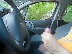 Public FLASH Car Watching brunette MILF