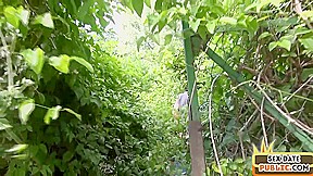 Public amateur German babe fucked outdoor after casting