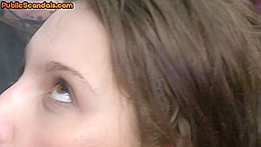 Public gagging submissive babe rough fucked in sex