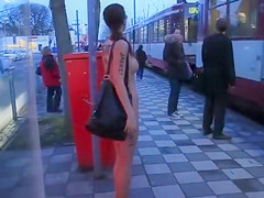 Public nudity short film with total babe