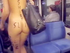Public nudity short film with total babe