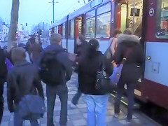 Public nudity short film with total babe