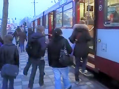 Public nudity short film with total babe
