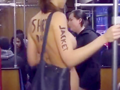 Public nudity short film with total babe