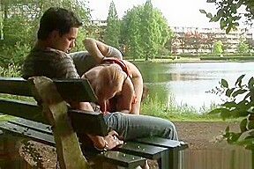 Public public sex threesome in a park