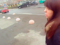 Pulled cutie pov doggystyled on the balcony